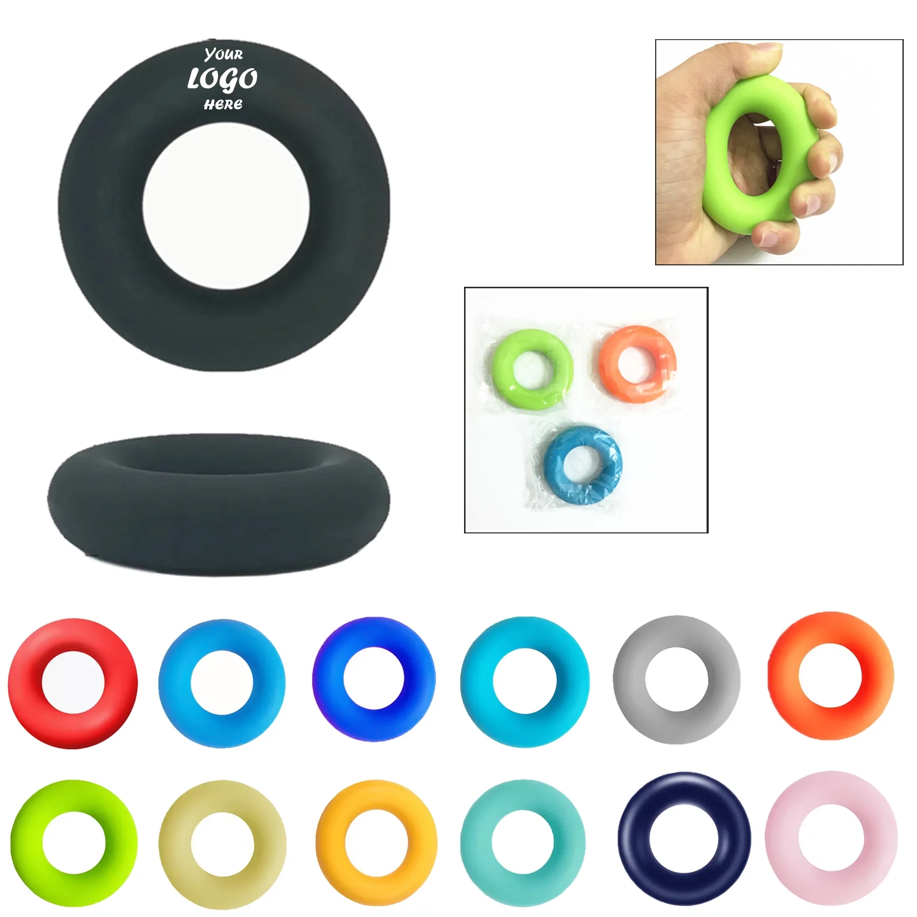 Silicone Hand Muscle Developer Grip Strength Trainer Loop