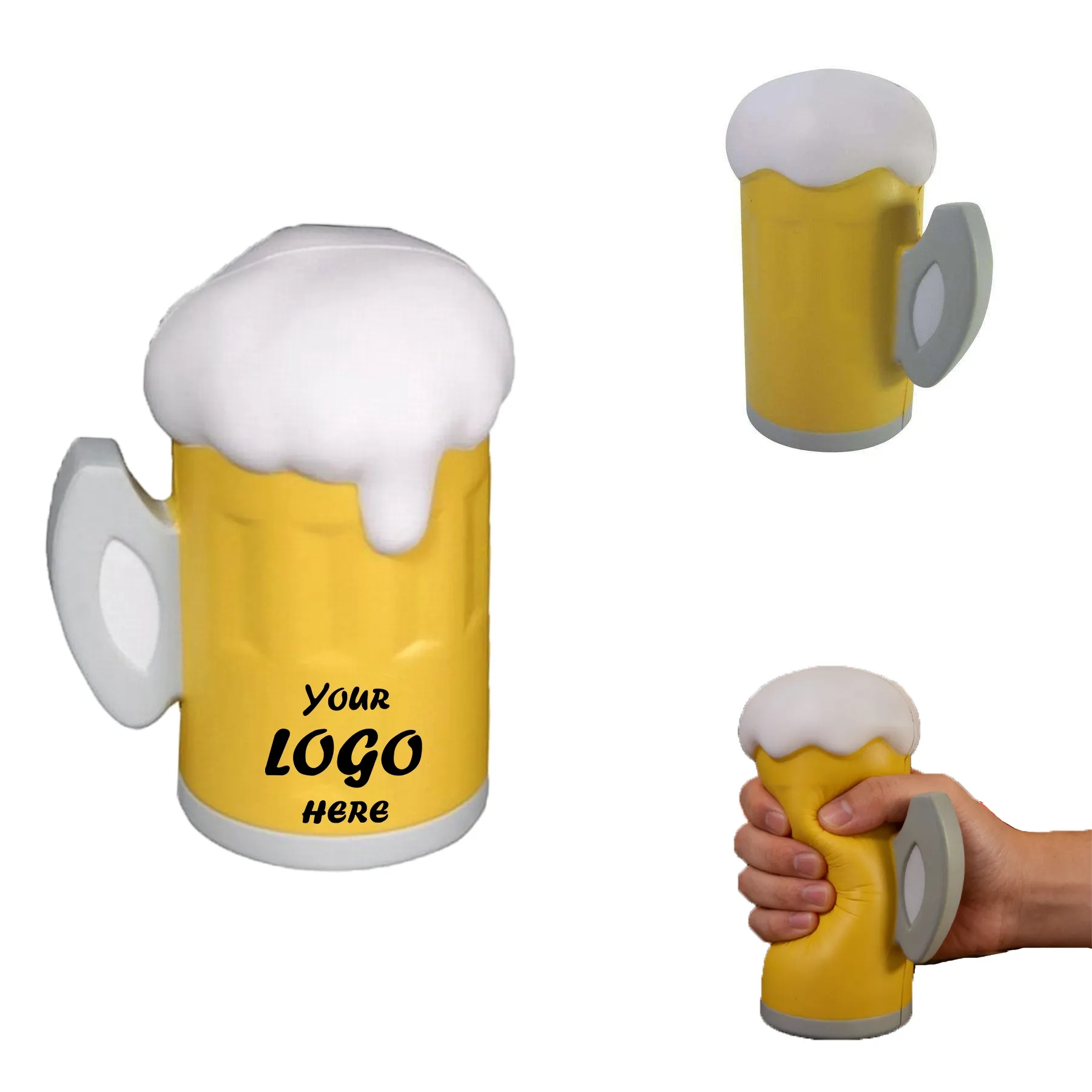 PU Foam Beer Mug Shaped Stress Relief Ball Toy