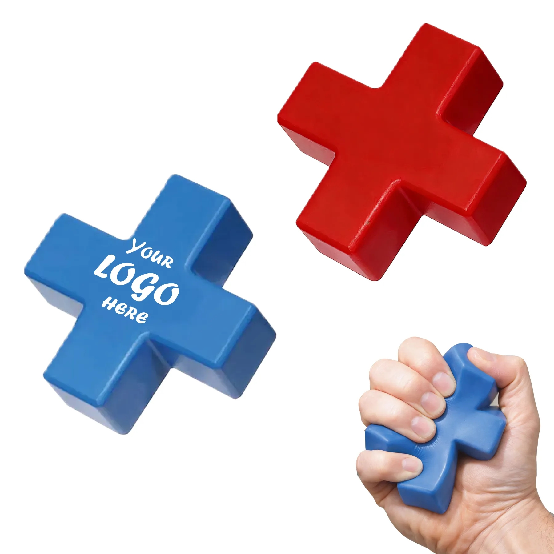 PU Foam Cross Shaped Stress Relief Ball Toy