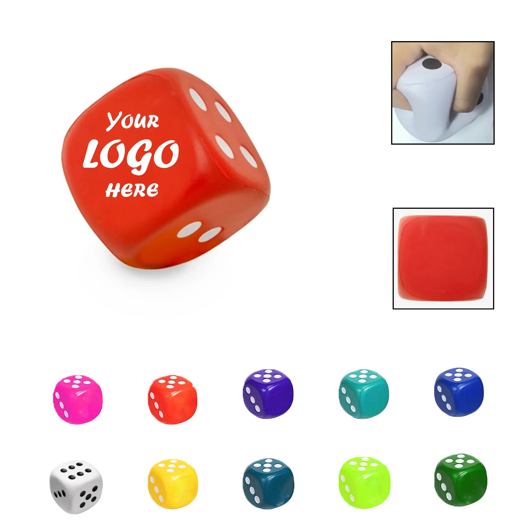 PU Foam Dice Shaped Stress Relief Ball