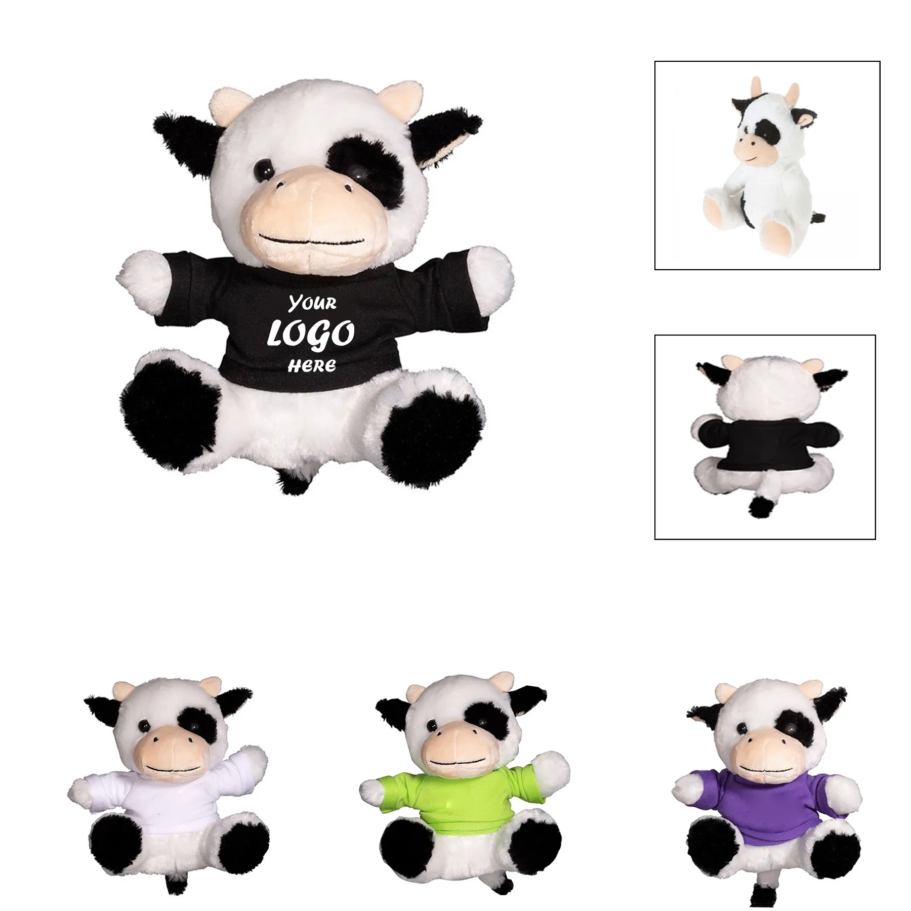 7 Inch Plush Cow With Custom T Shirt Giveaway