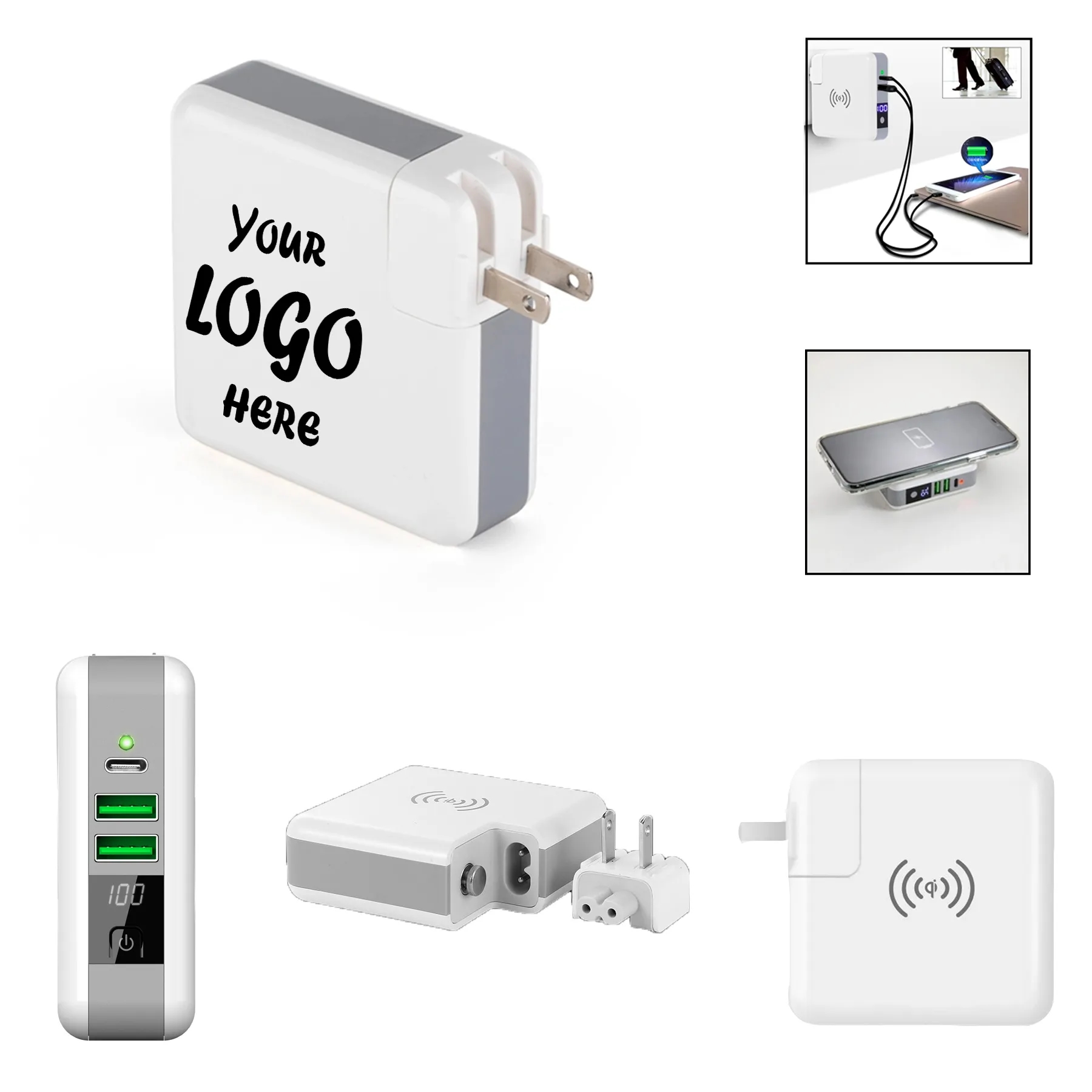 6700 mAh Wall Adapter Power Bank Wireless Charger