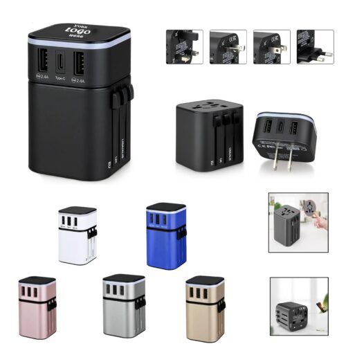 Light Up International Travel Adapter Fast Charger