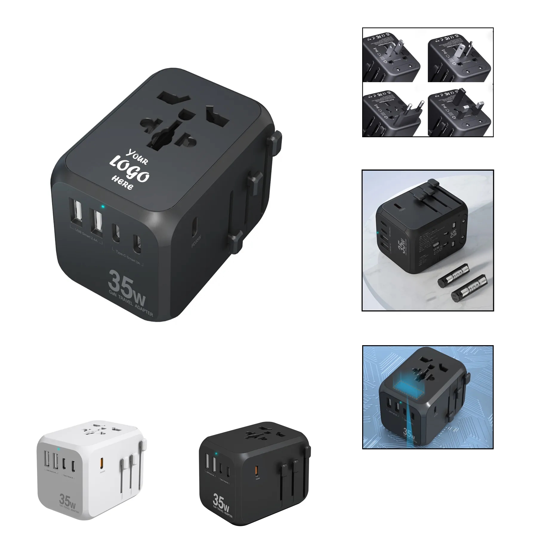 35W Universal International Travel GaN Adapter