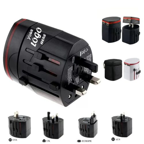 Universal Travel Plug Power Adapter With Dual USB Charging