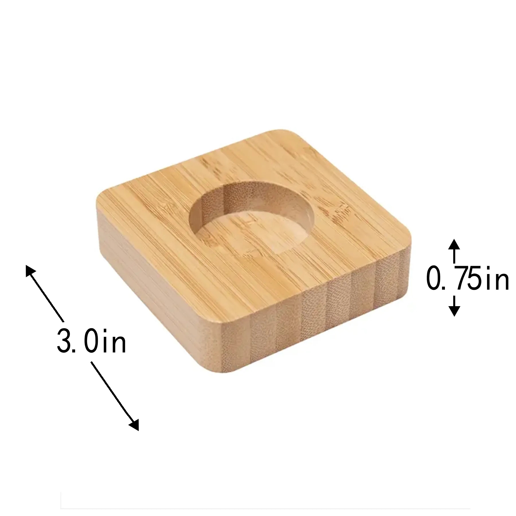 Bamboo Tea Light Holder With Soy Candle For Decor - Image 2