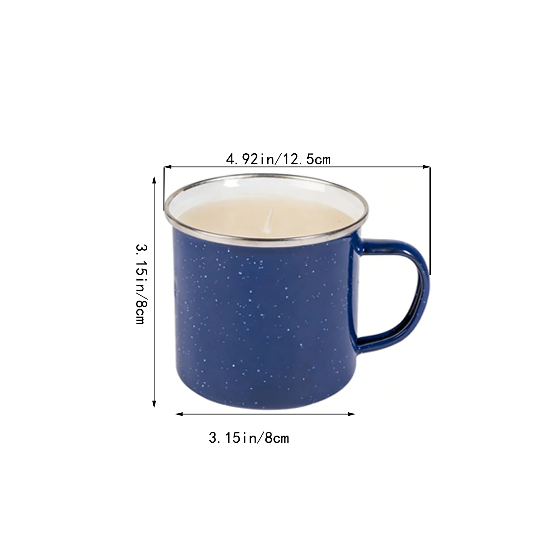 370ml Enamel Camping Mug Candle In Custom Gift Box - Image 2