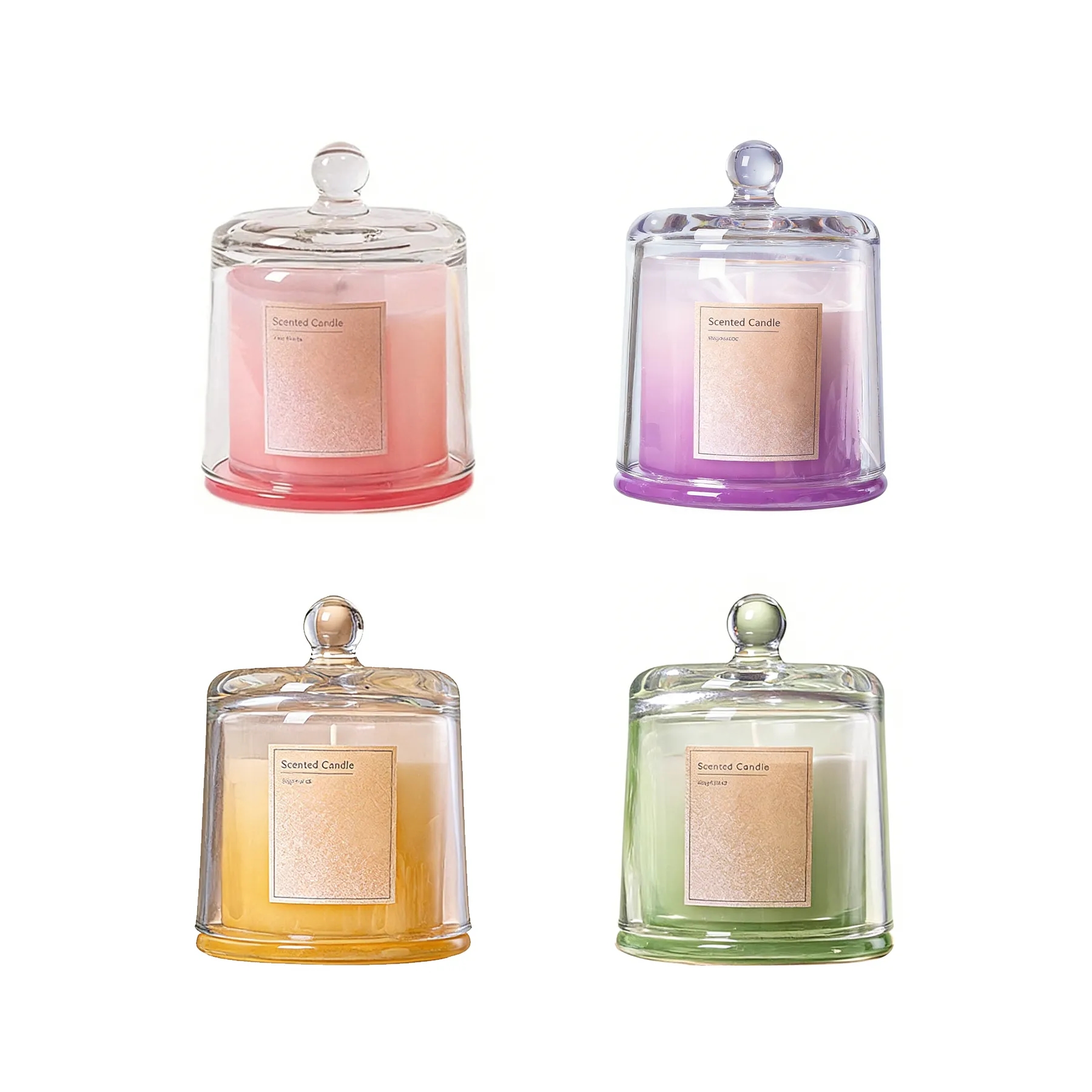 Premium Aromatherapy Soy Candle Cup With Glass Dome - Image 3