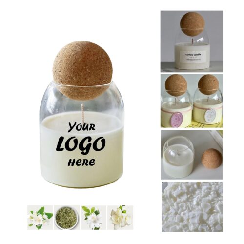 Scented Candle Gift Set With Cork Ball