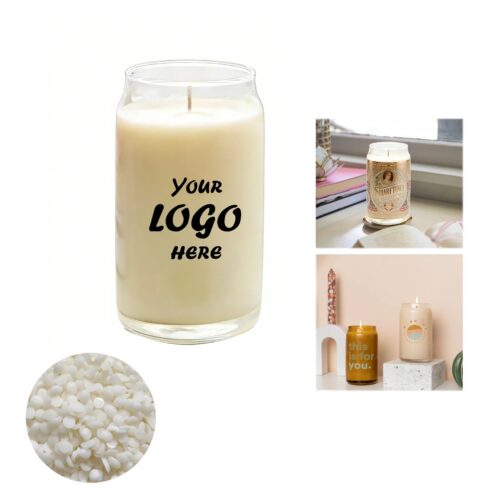 16 Oz Beer Can Glass Soy Candle With Direct Print Decoration