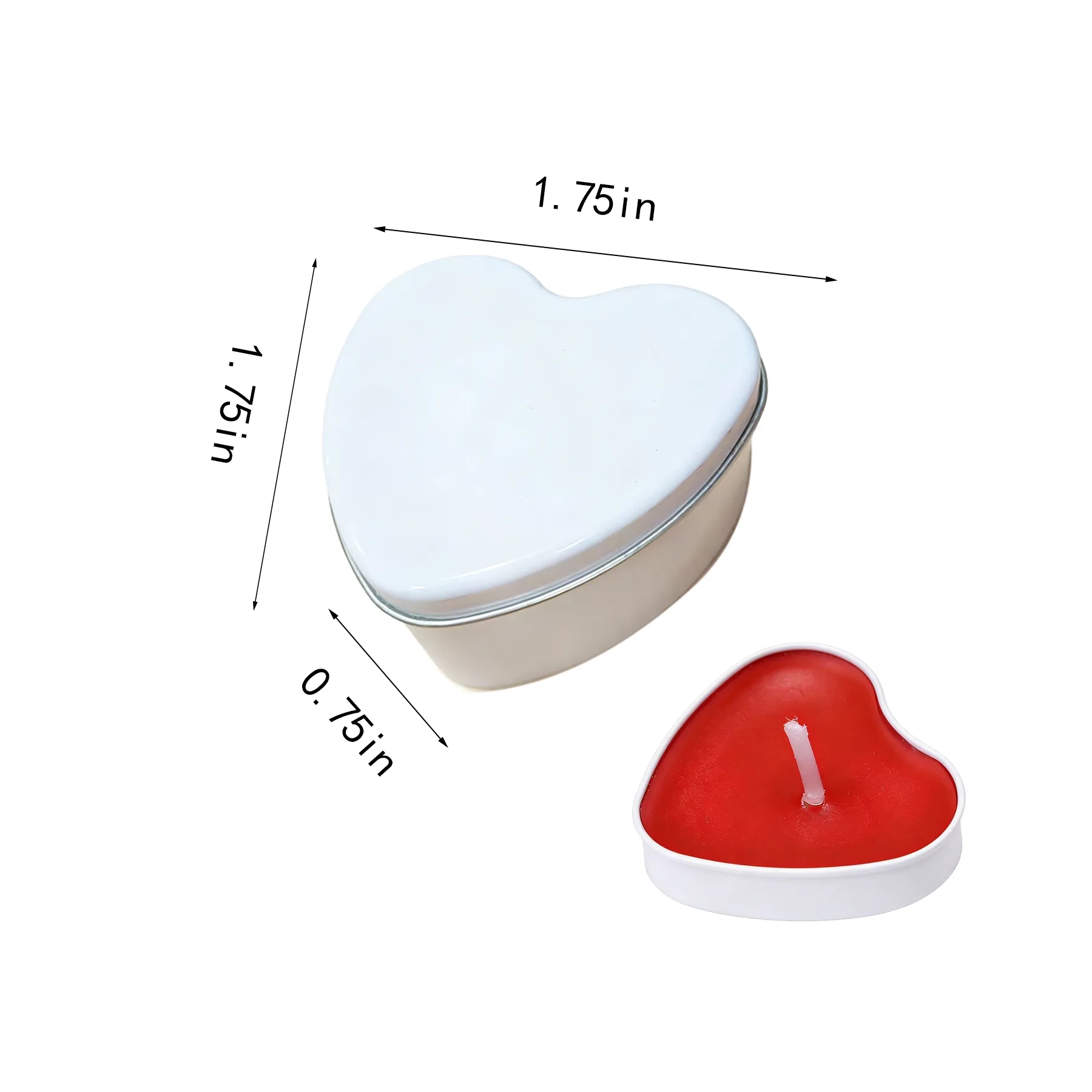 Heart Shaped Soy Candle In Giftable Metal Tin Case - Image 2
