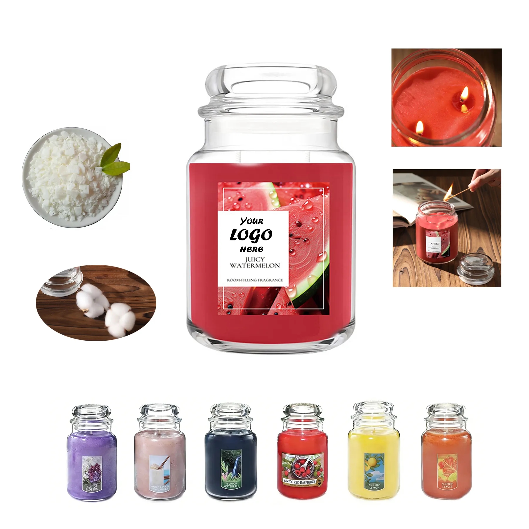 23 Oz Large Jar Single Wick Candle With Long Burn Time