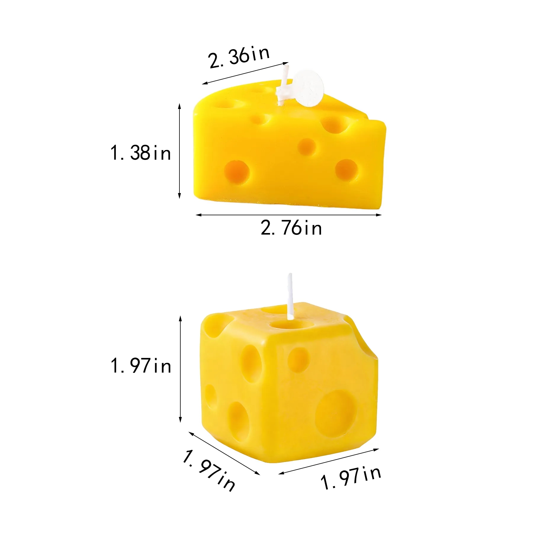 Cheese Shaped Scented Candle In Giftable Box Format - Image 2