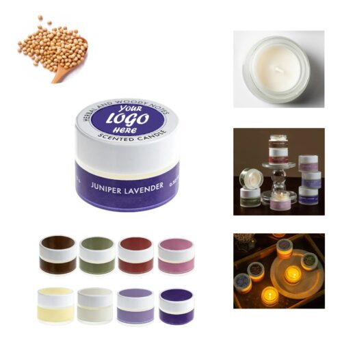 15g Frosted Glass Pot Mini Soy Wax Trial Candle Jar