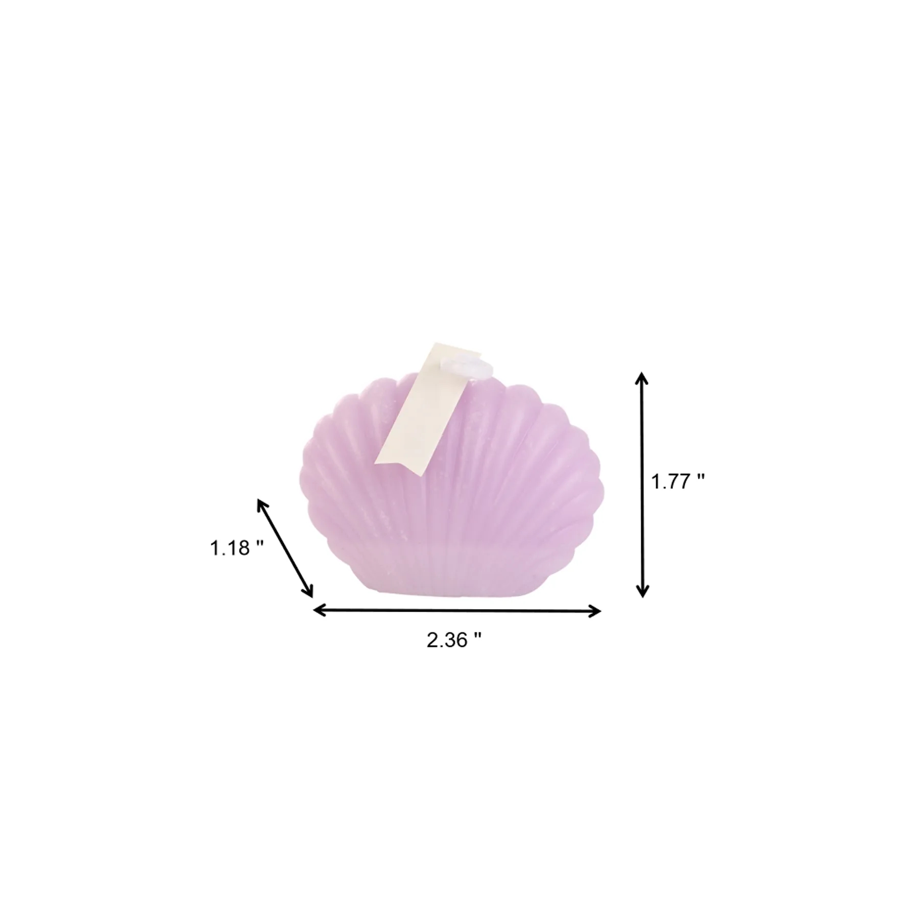 Handmade Seashell Shaped Candle With Cotton Wick - Image 2