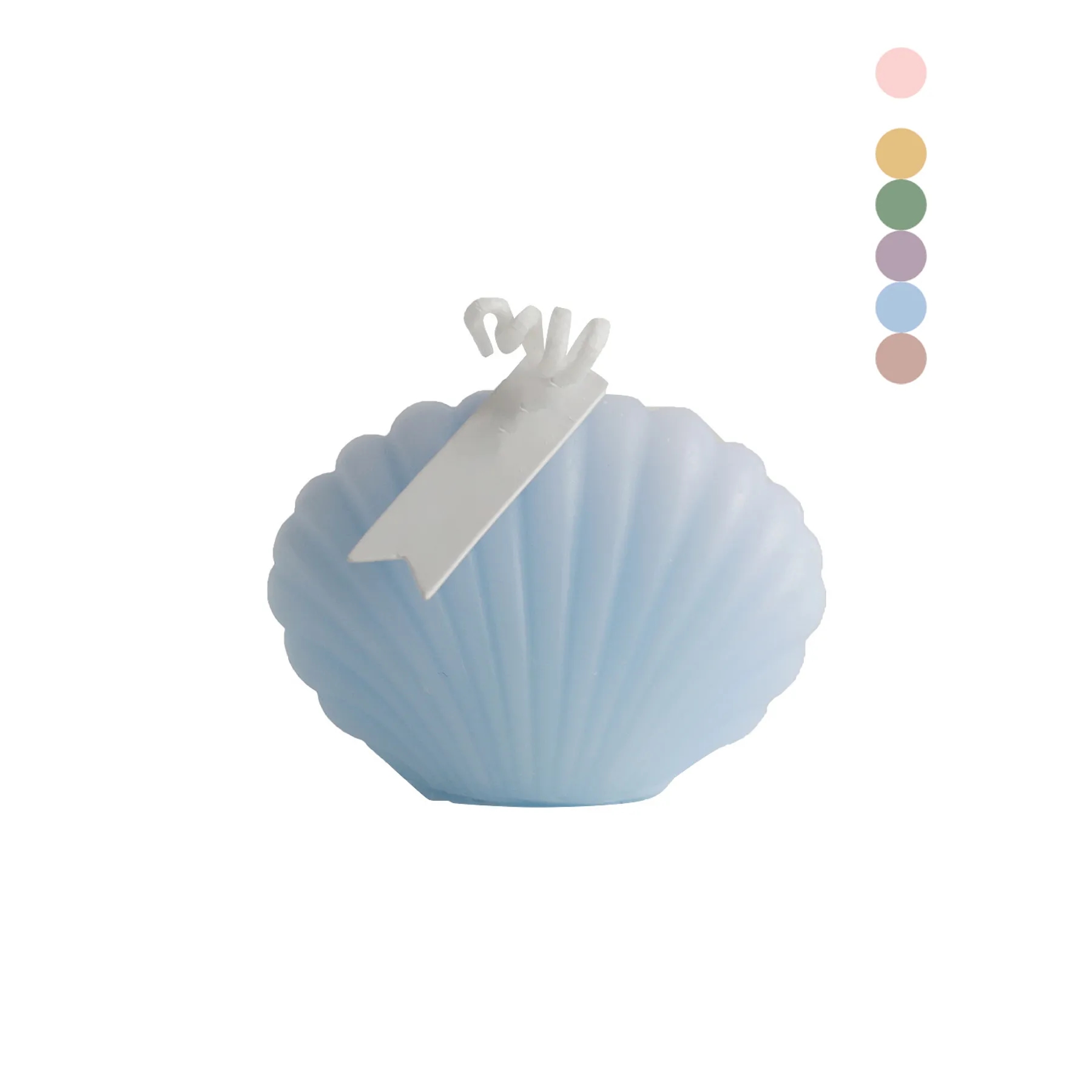 Handmade Seashell Shaped Candle With Cotton Wick - Image 3