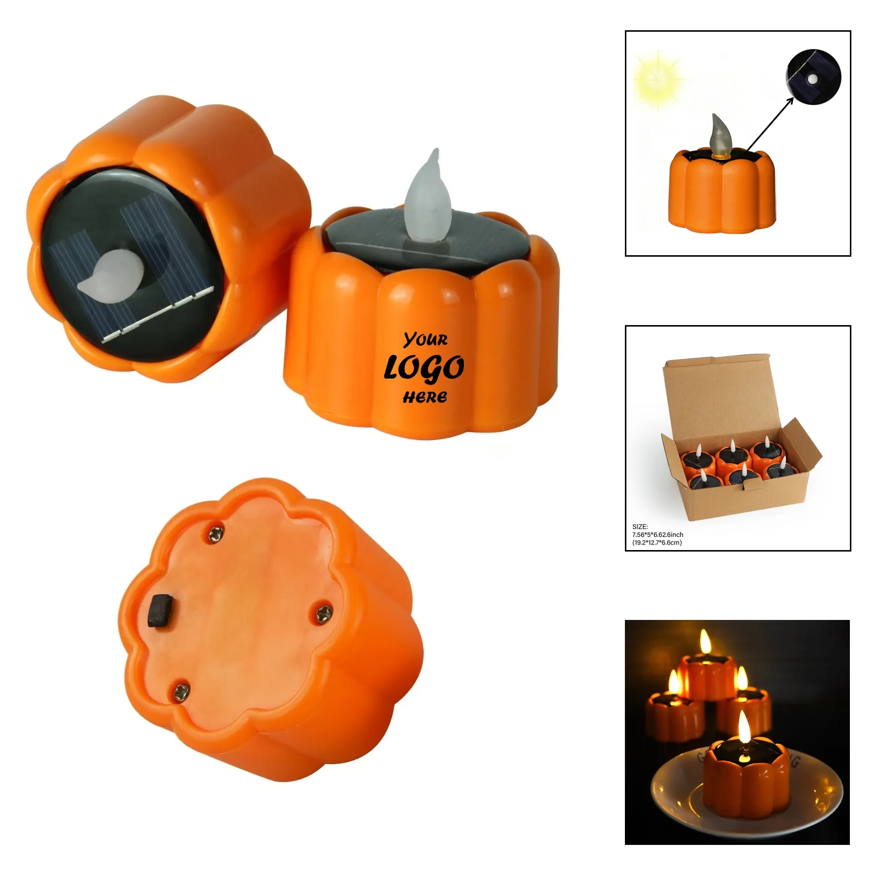 LED Pumpkin Candle Light For Halloween Table Decor