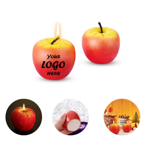 Realistic Apple Shaped Candle In Giftable Red Finish