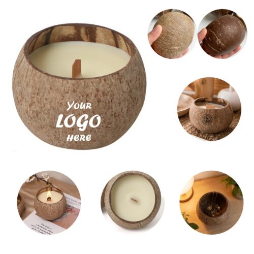 Soy Coconut Candle In Natural Shell Gift Kraft Box