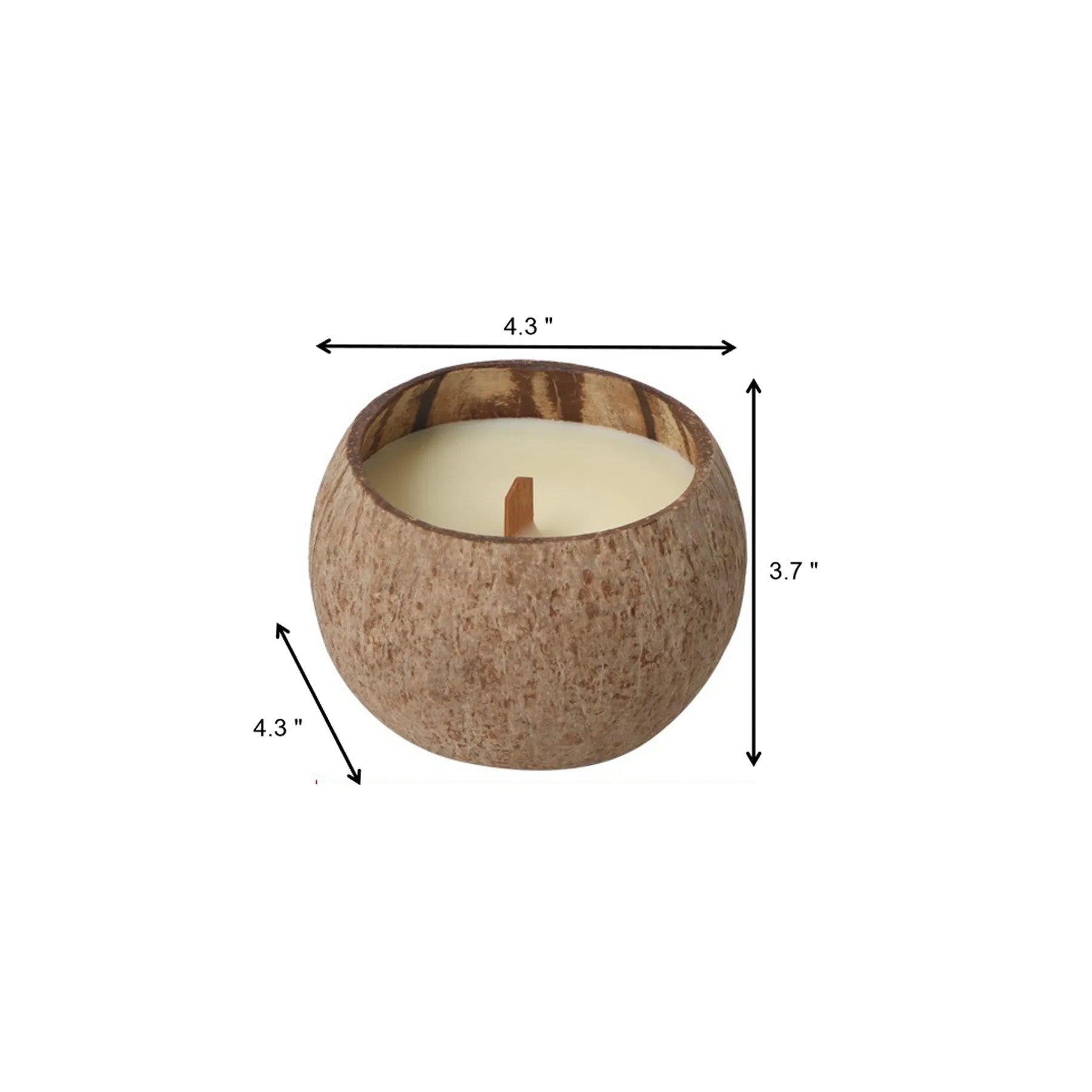 Soy Coconut Candle In Natural Shell Gift Kraft Box - Image 2