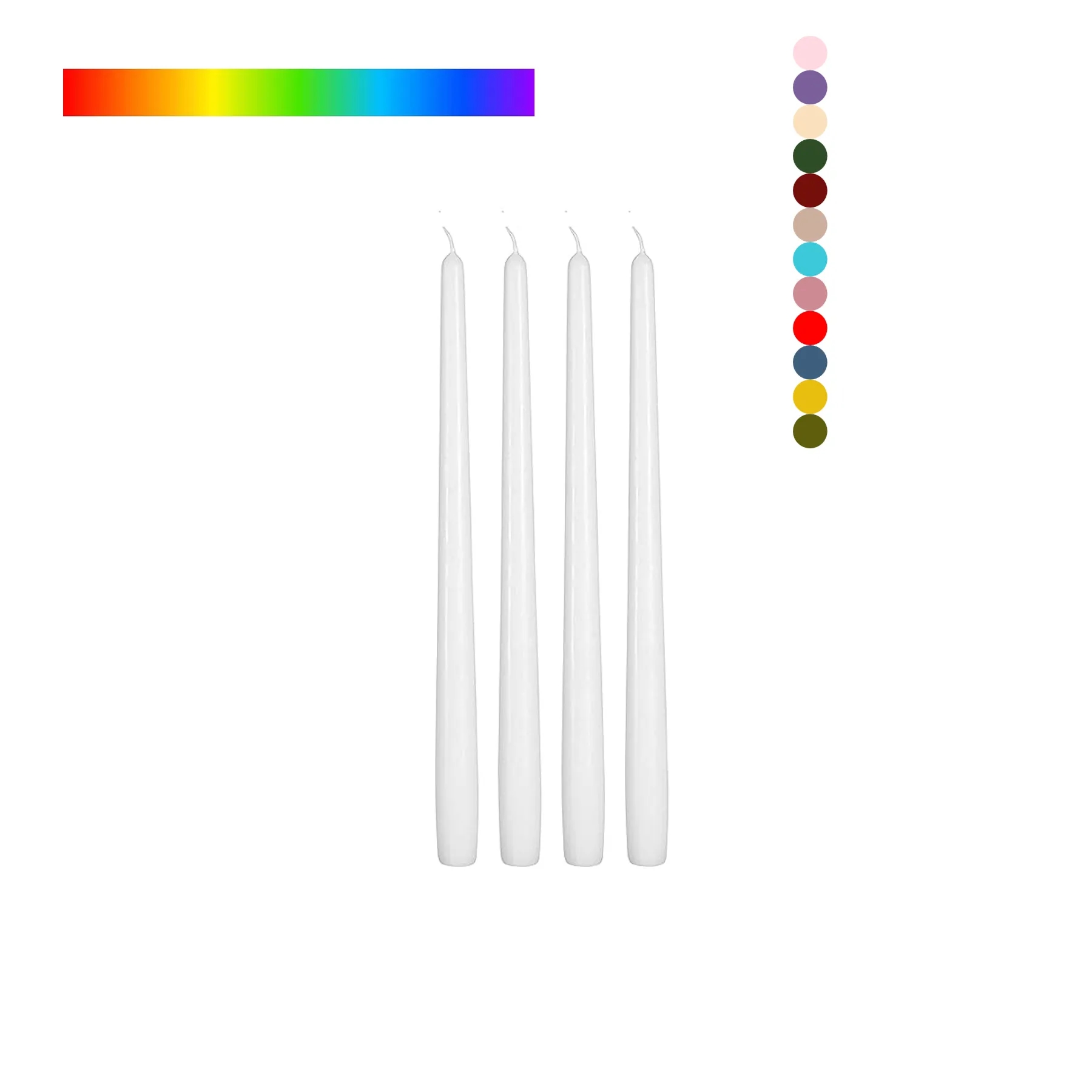 Fully Custom Smokeless Taper Candles In Bright Colors - Image 3