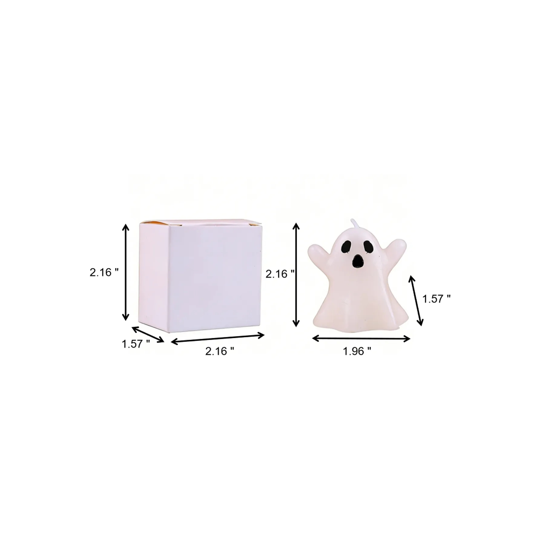 3D Ghost Shaped Halloween Candle In Mixed Soy Wax - Image 2