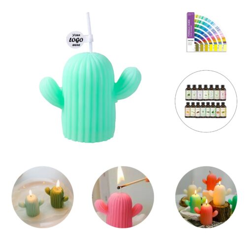 Valentine Cactus Scented Candle In Playful Shape