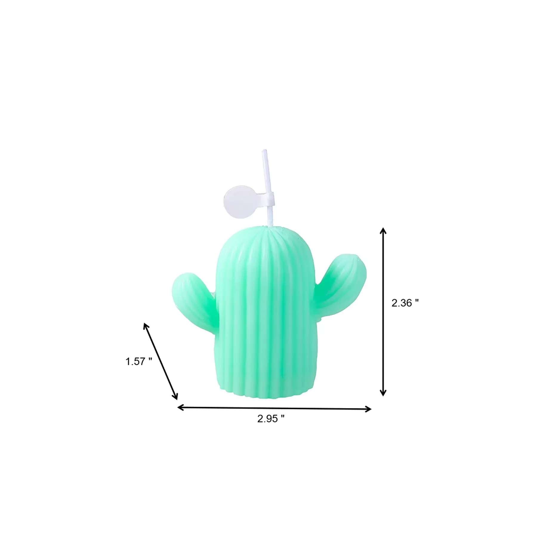 Valentine Cactus Scented Candle In Playful Shape - Image 2