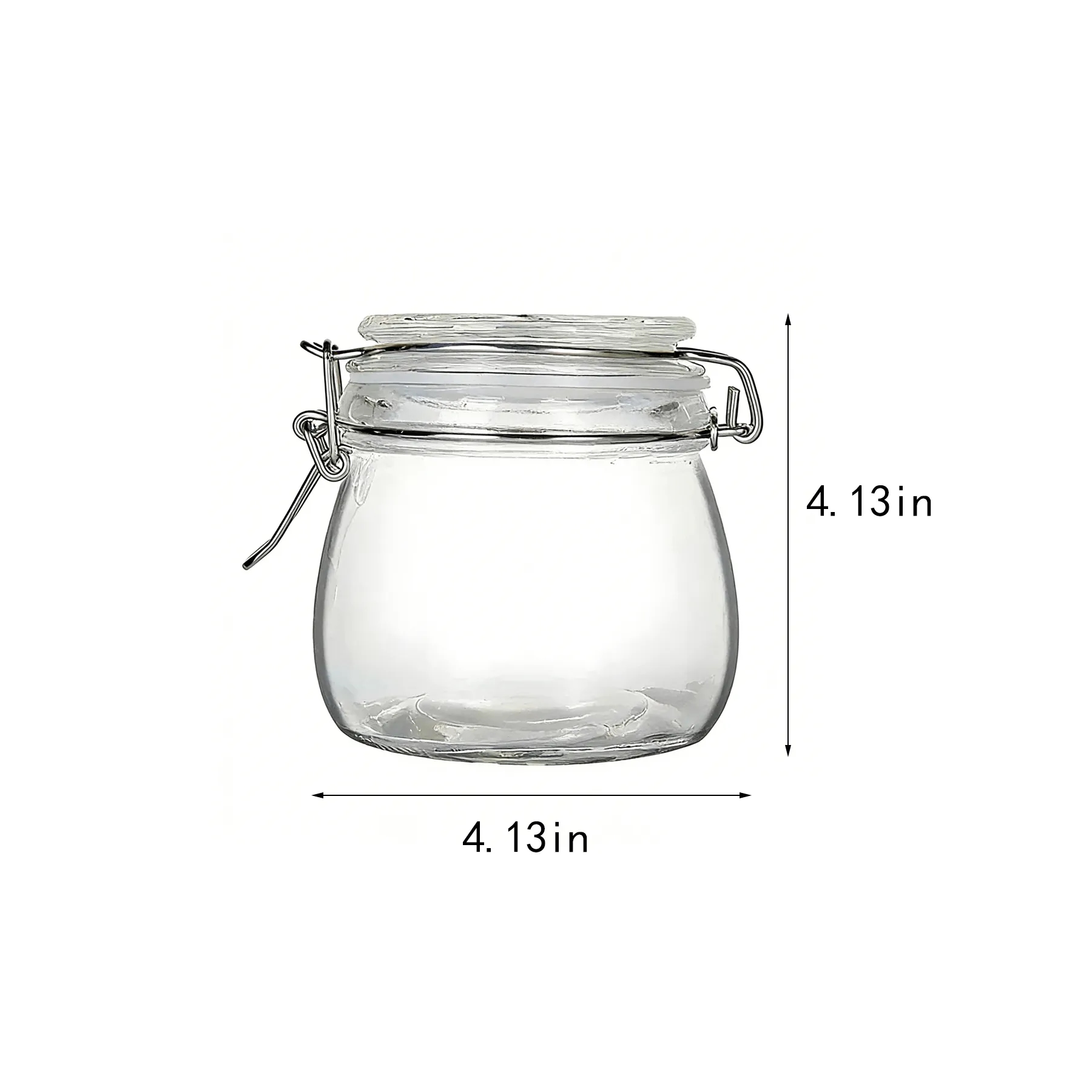 16 Oz Glass Food Storage Jar With Locking Clamp Lid - Image 2