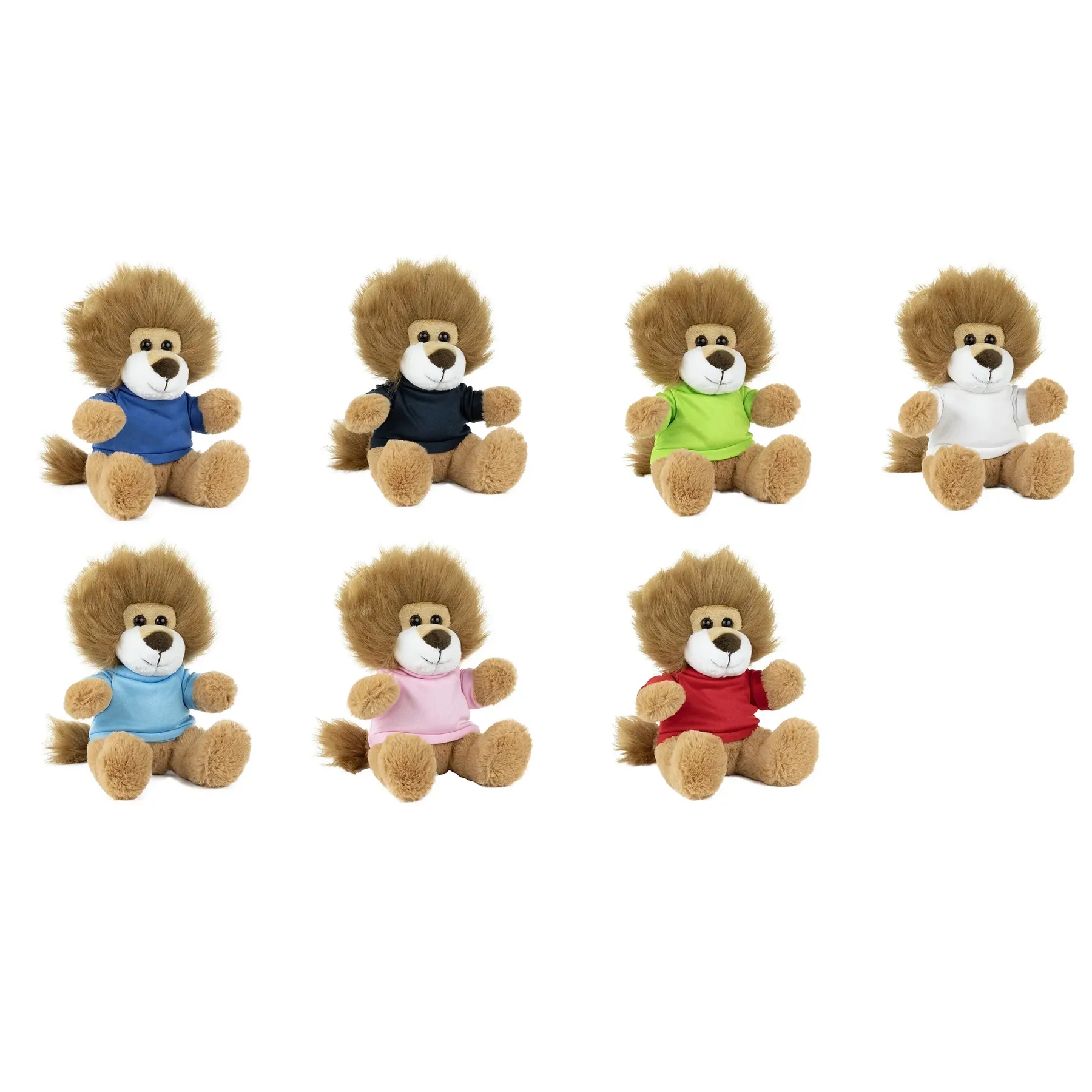6 Inch Plush Teddy Lion With Custom Shirt Imprint - Image 3