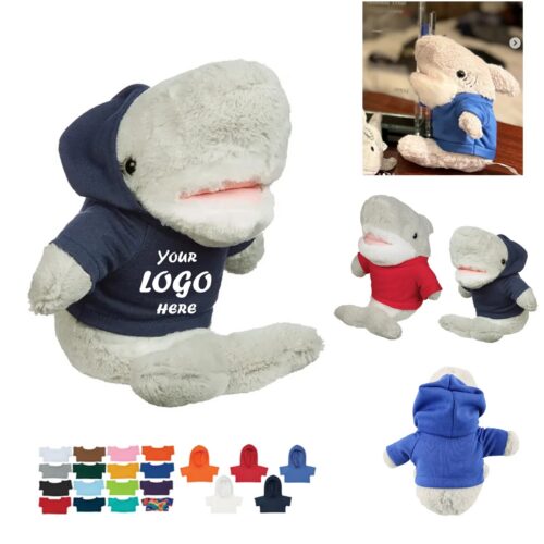 6 Inch Salty Shark Plush With Custom Apparel Option