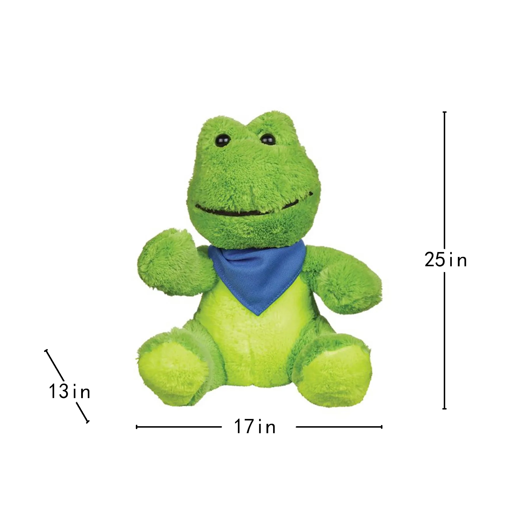8 Inch Cuddly Frog Plush With Custom Wearable Accent - Image 2