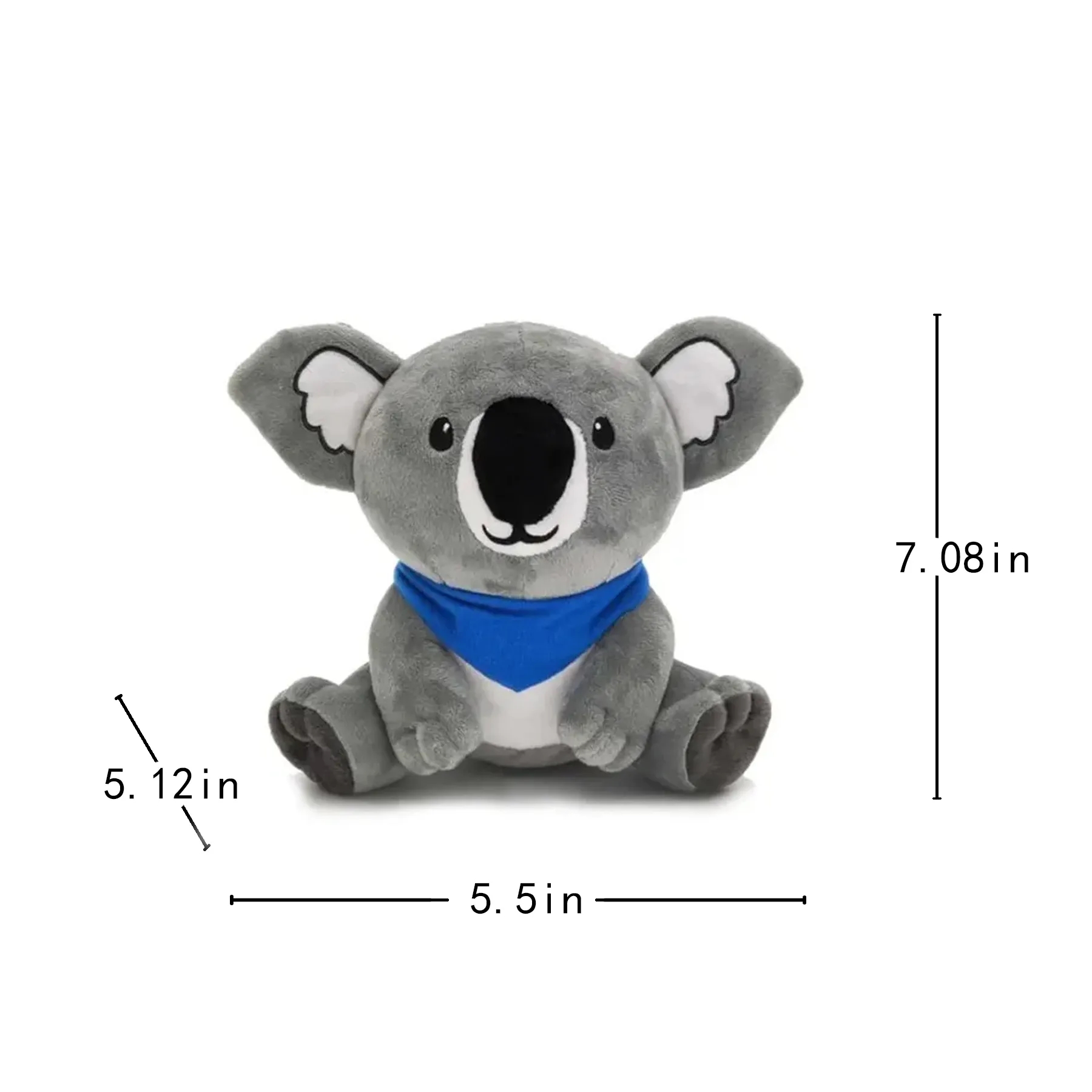 8 Inch Koko Koala Plush With Blue Bandana Accent - Image 2