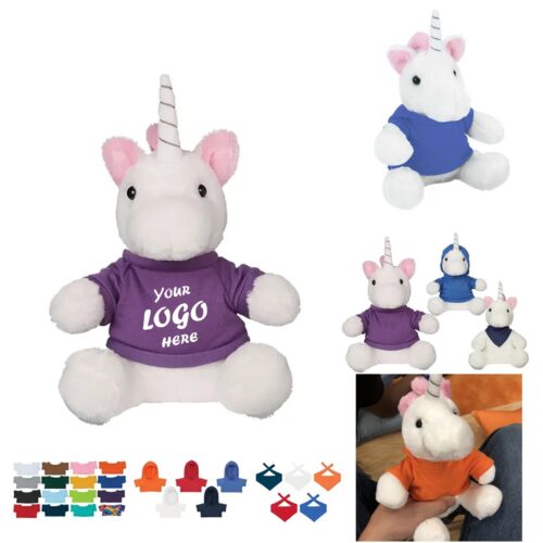 Cuddly 8 Inch Unicorn Plush With Custom Outfit Option