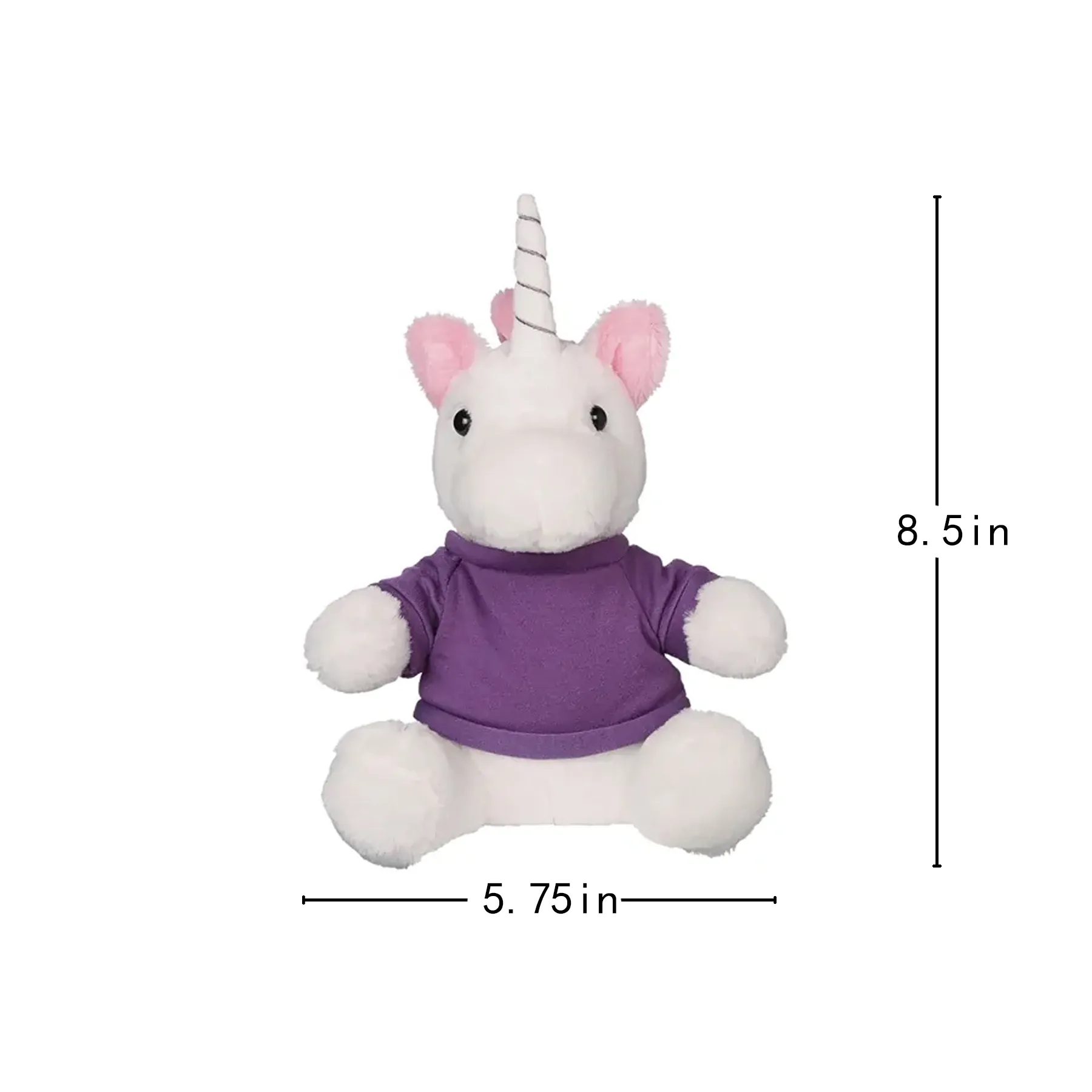 Cuddly 8 Inch Unicorn Plush With Custom Outfit Option - Image 2