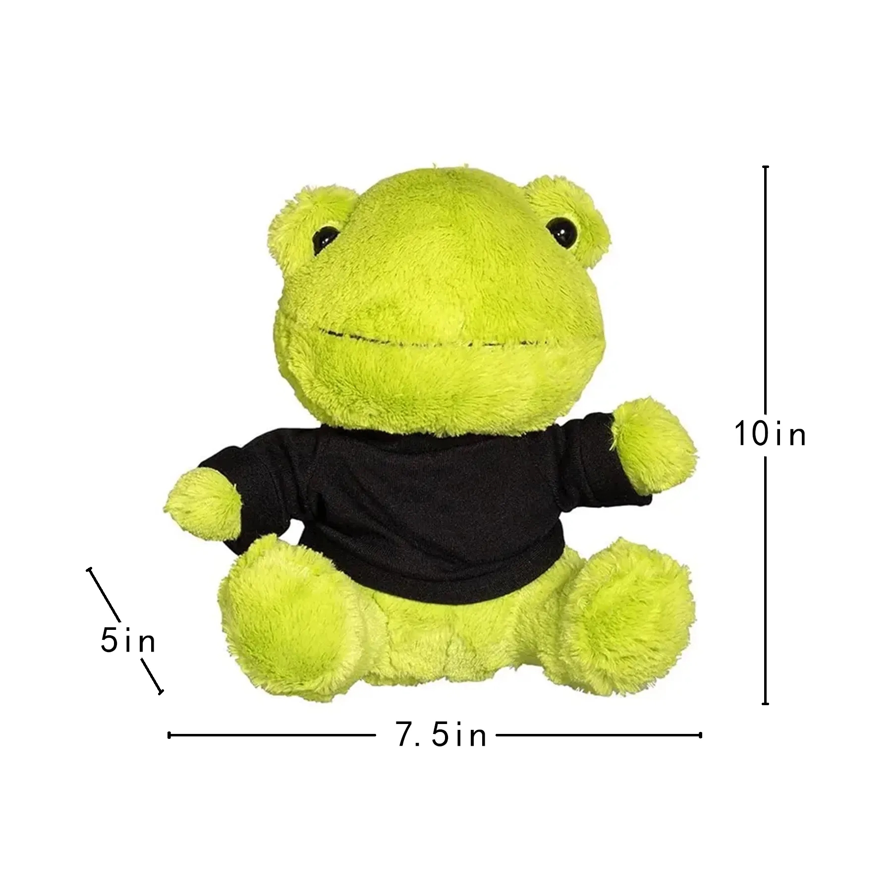7 Inch Plush Frog With Custom Polyester T Shirt - Image 2