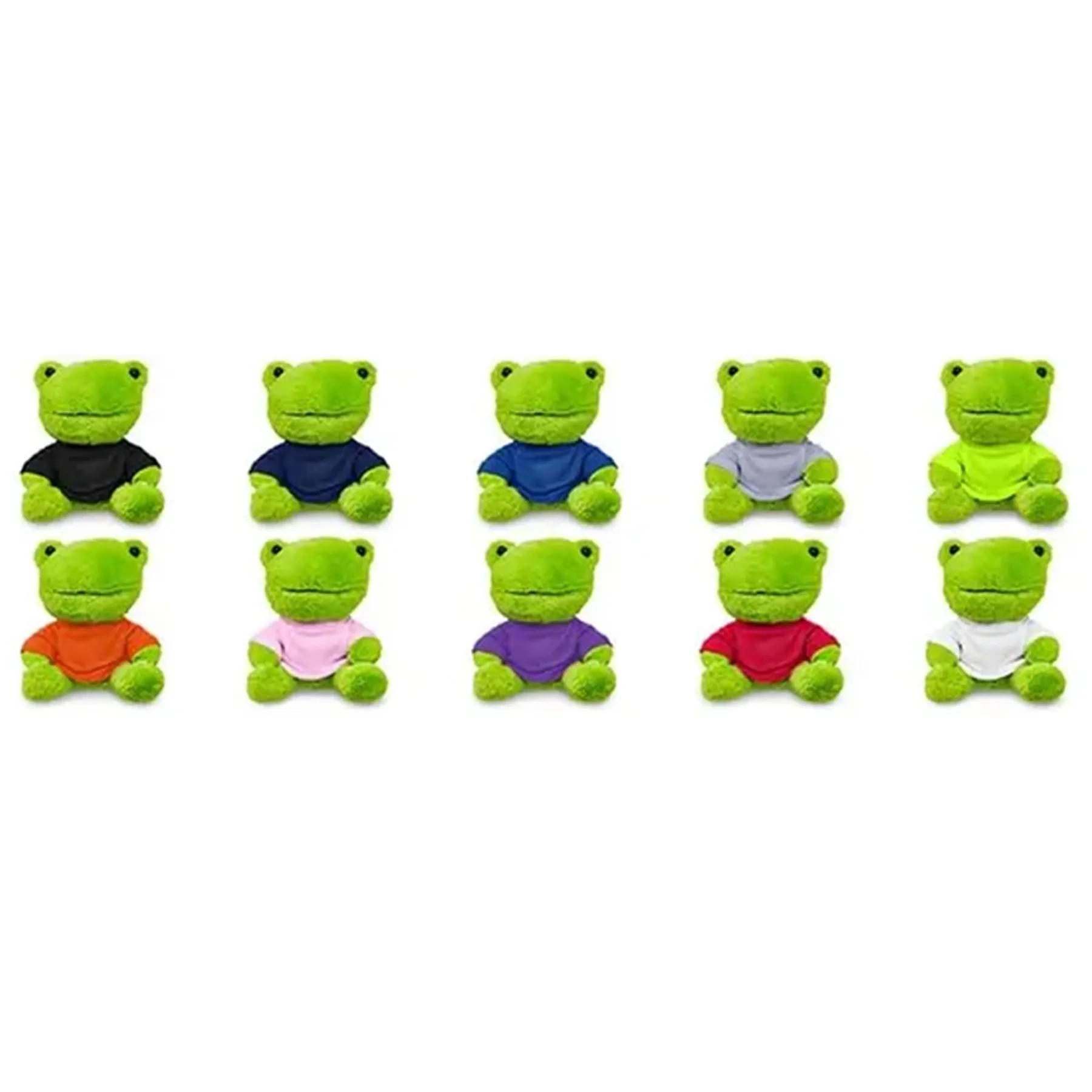 7 Inch Plush Frog With Custom Polyester T Shirt - Image 3