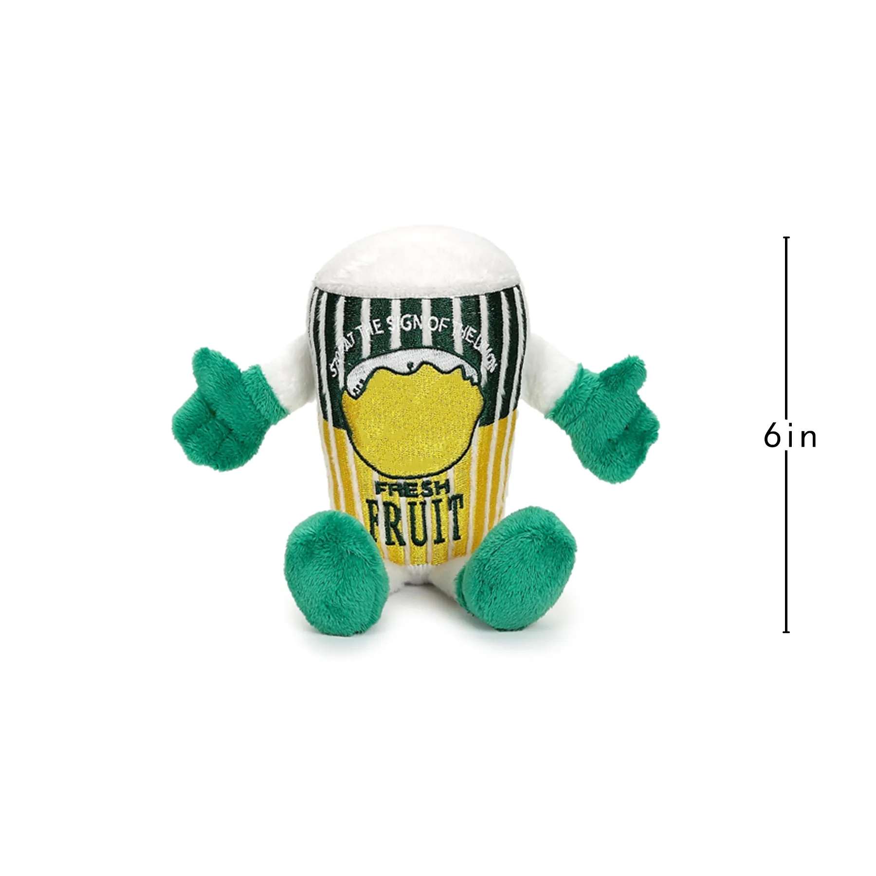 6" Custom Plush Fruit Cup Toy With Imprintable Accessory - Image 2