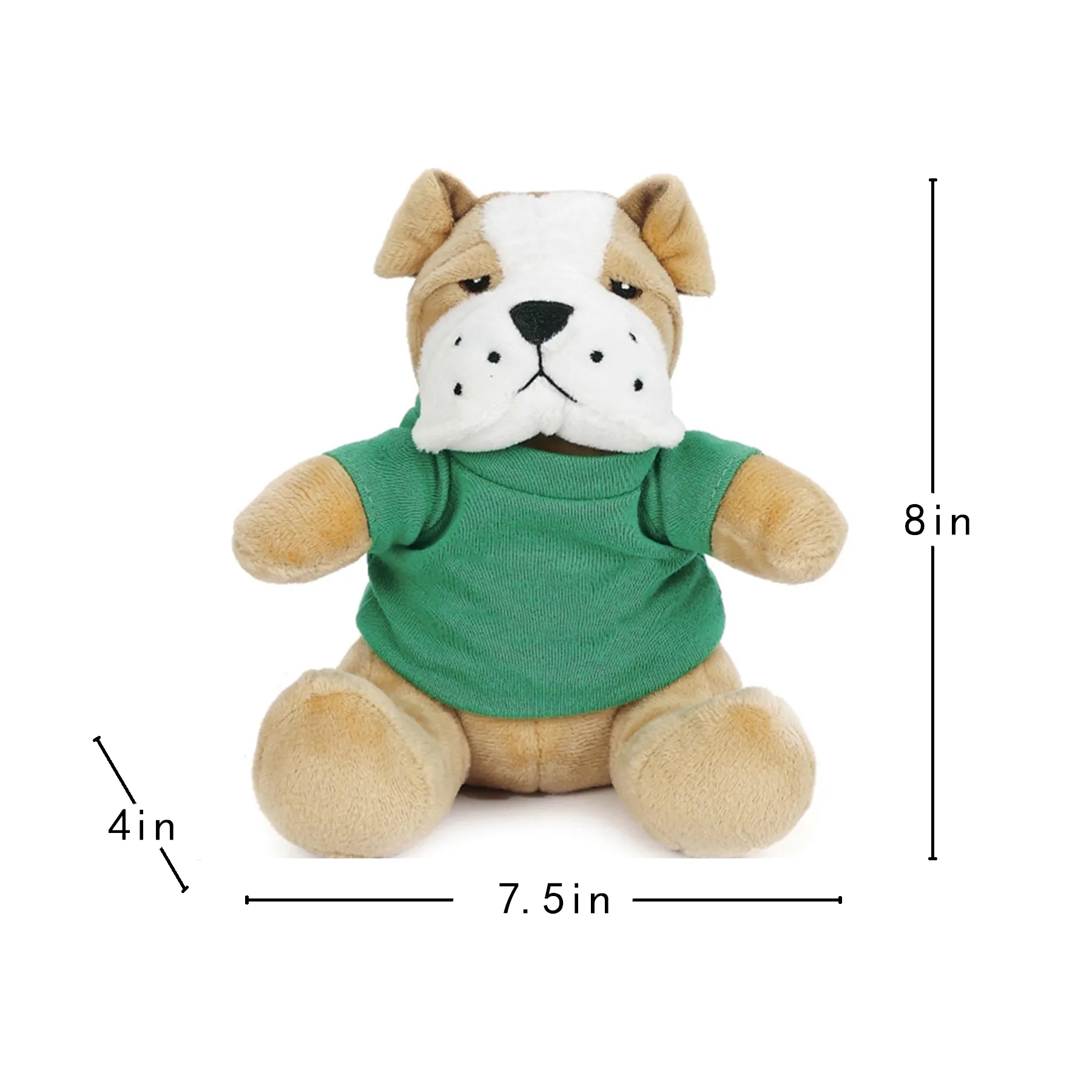 7 Inch Extra Soft Bulldog Plush With Custom Accessory - Image 2