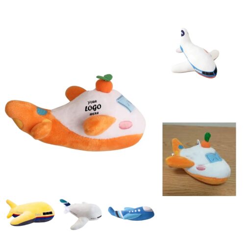 Custom Airplane Plush Toy With Embroidered Branding