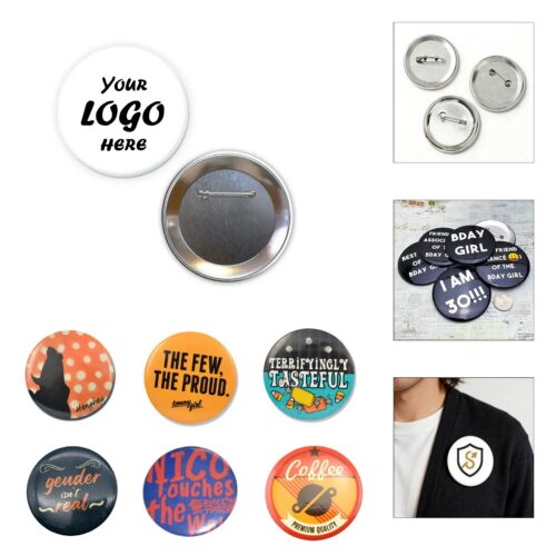 3 Inch Round Button With Pin Back Full Color Print