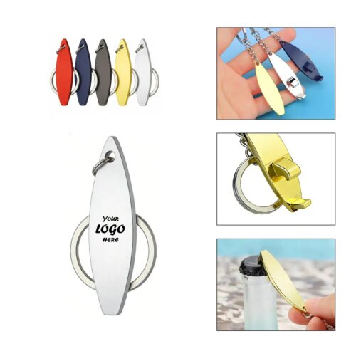 Custom Metal Surfboard Bottle Opener Keychain Gift