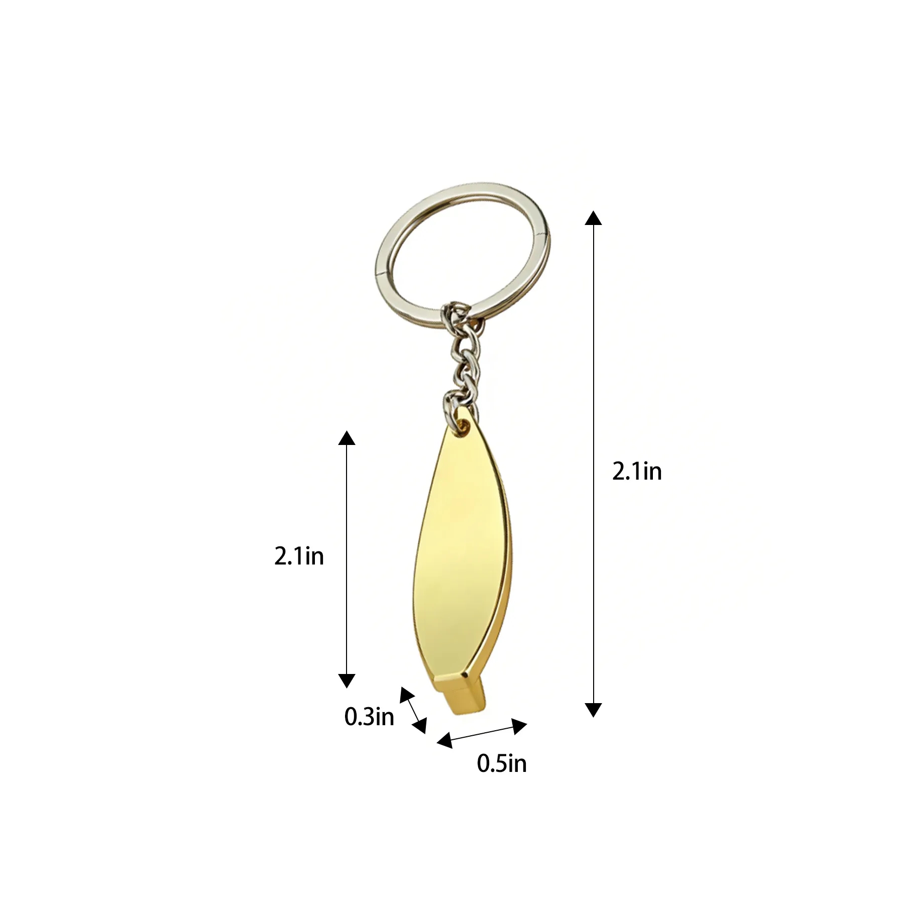 Custom Metal Surfboard Bottle Opener Keychain Gift - Image 2