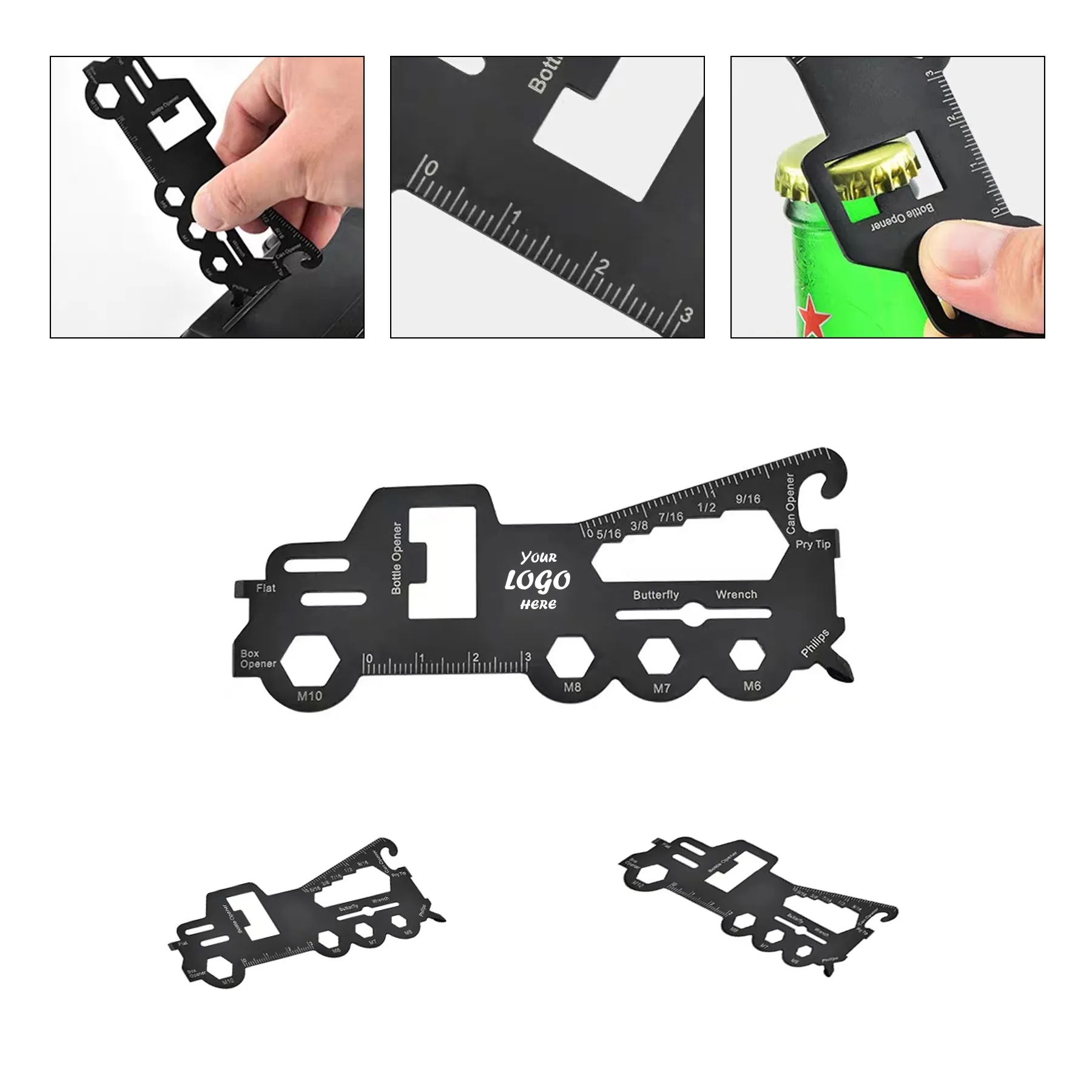 11 Function Truck Multi Tool Card For Pocket Carry