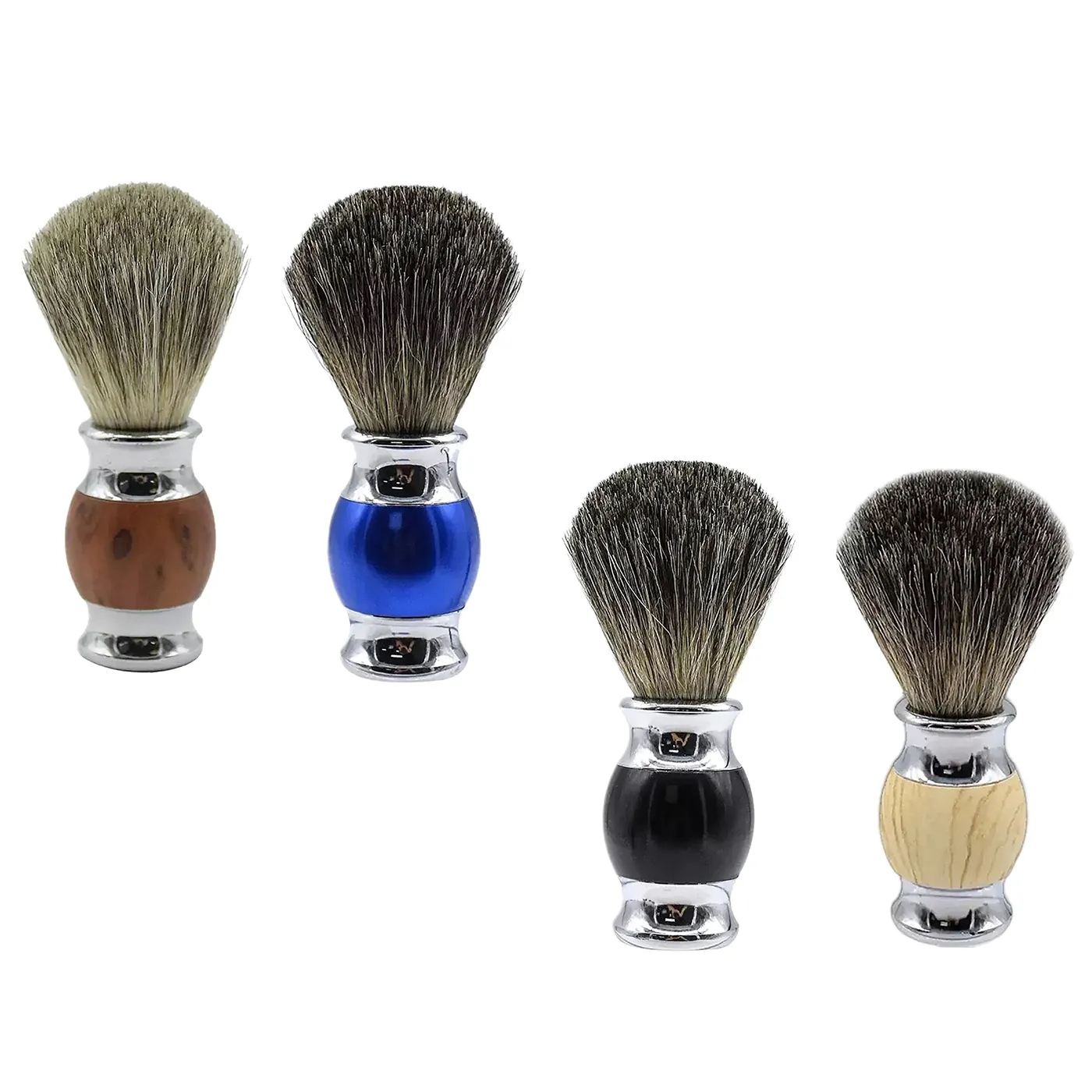 Premium Nylon Shaving Brush With Solid Wooden Handle - Image 3