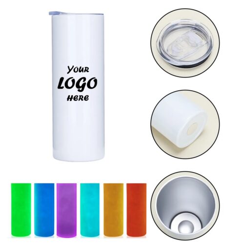 20 Oz Glow In The Dark Skinny Tumbler For Sublimation