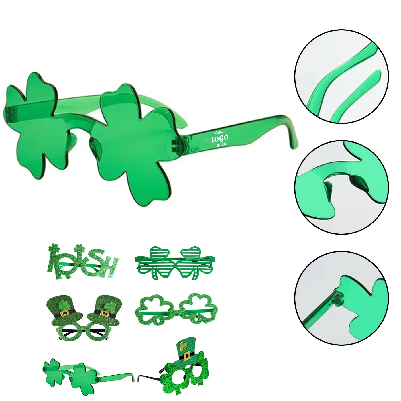 Festive Clover Glasses For St. Patrick's Day Events