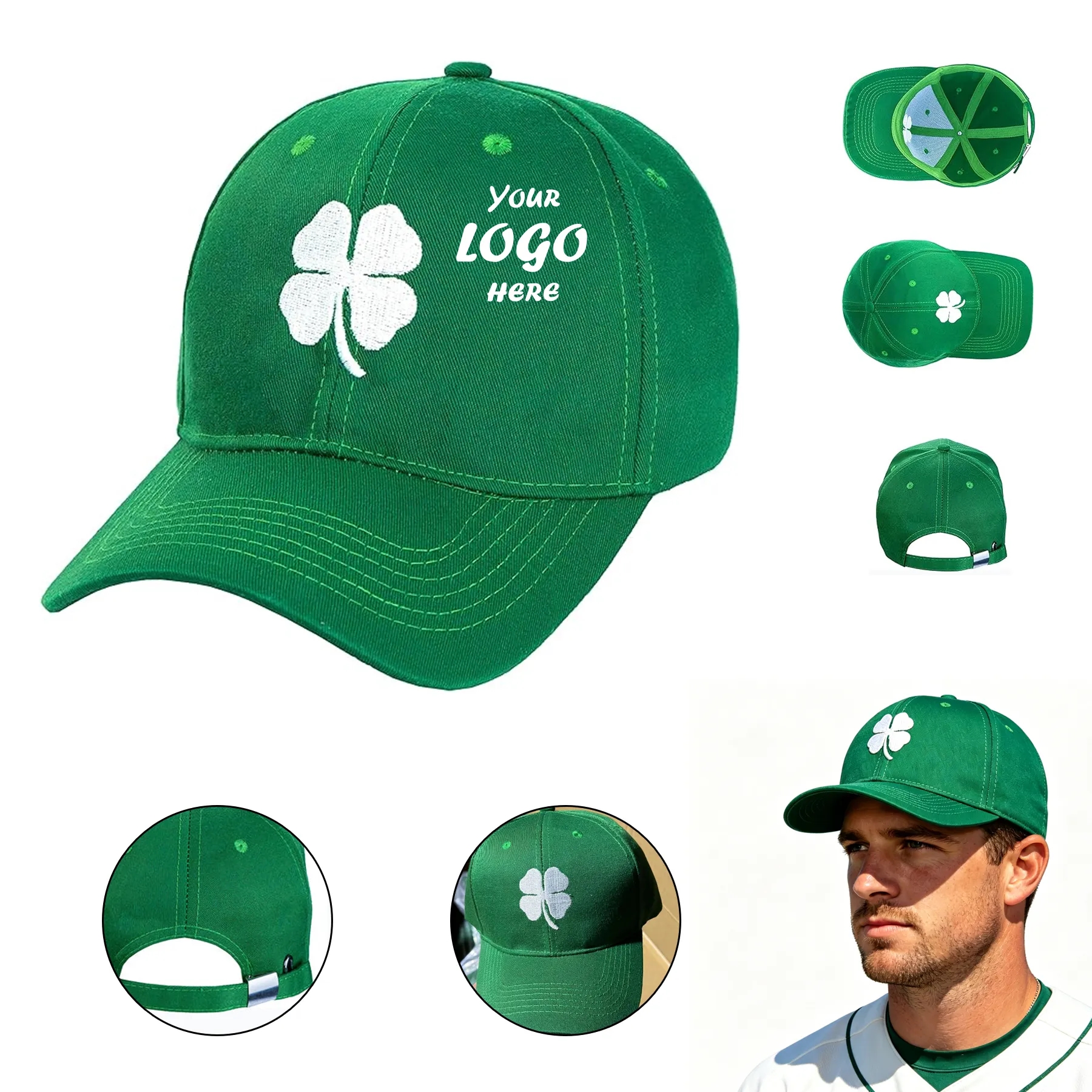 Premium Shamrock Baseball Cap For St. Patrick's Events