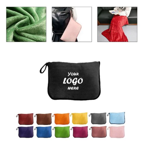Premium 2 In 1 Travel Blanket Pillow With Zipper