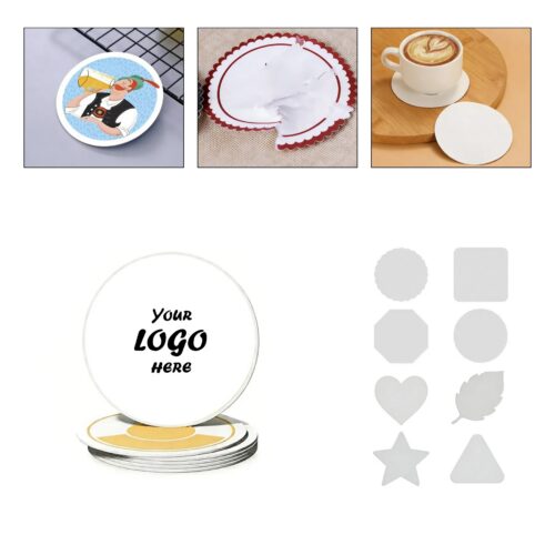 3" Eco Paper Round Coaster For Drinks And Table Protection